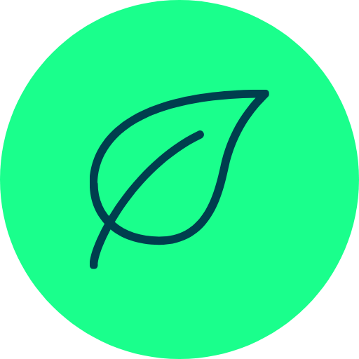 Grünes Blatt-Symbol auf grünem Hintergrund